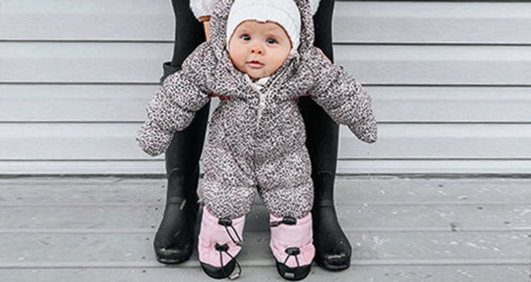 Stonz Baby Puffer Booties - RUBY - S (0-6 Mo)