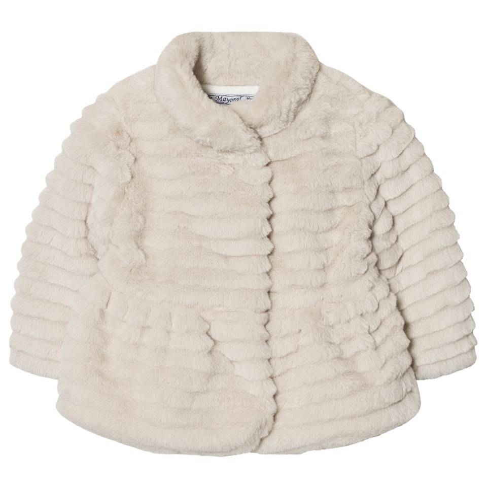 Mayoral Baby Faux Fur Coat - Yellow Turtle