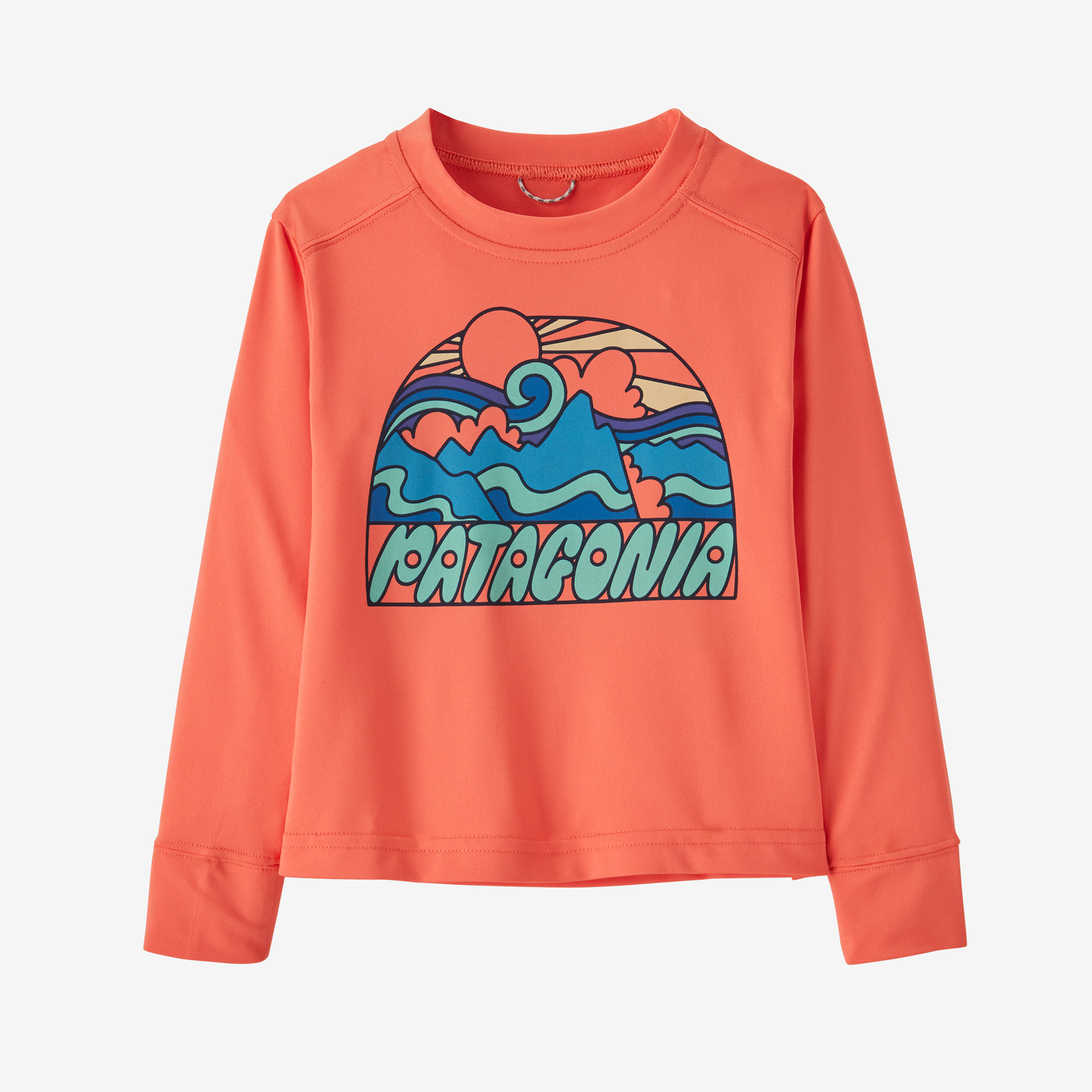 Patagonia Toddler Long Sleeve Capilene Silkweight T-Shirt - Yellow Turtle