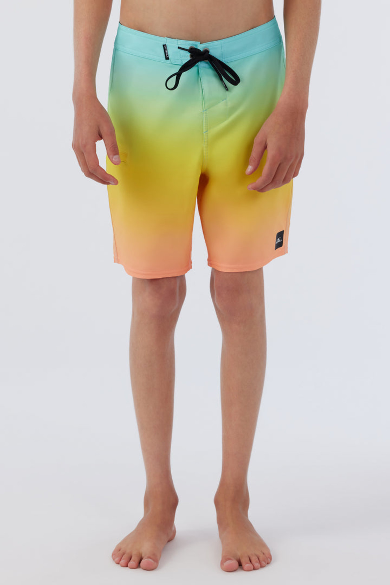 O'Neill Boys Hyperfreak Heat Fade Boardshorts - Yellow Turtle