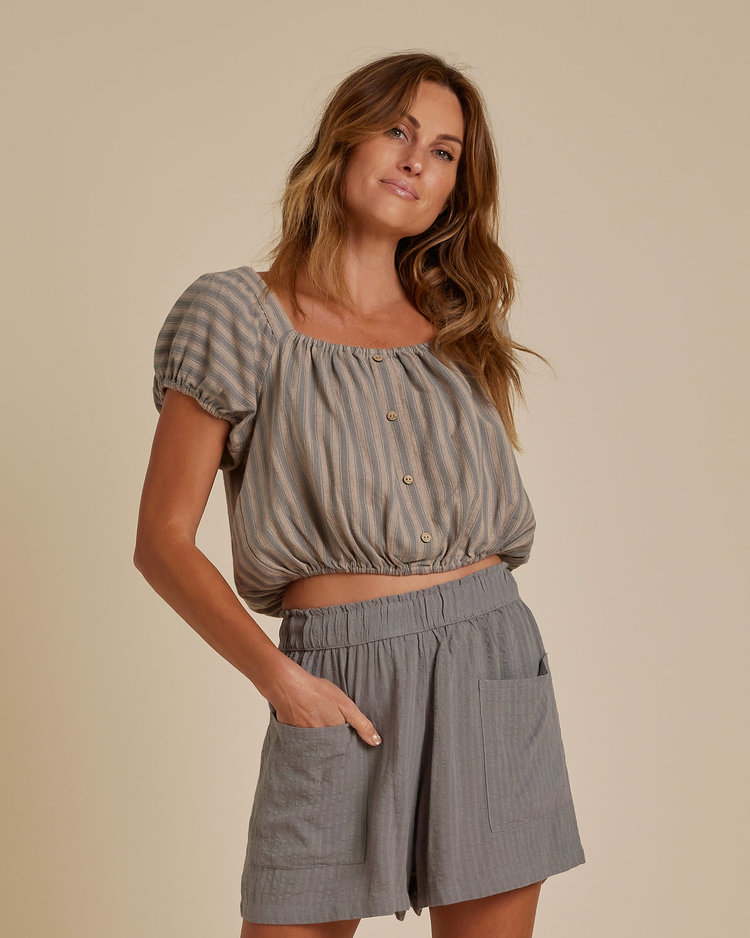 Rylee + Cru Rylee & Cru Womens Skipper Top - RETRO STRIPE