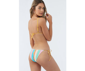 O'Neill Womens Mayan Stripe Maracas Bikini Bottom - MUL - Yellow