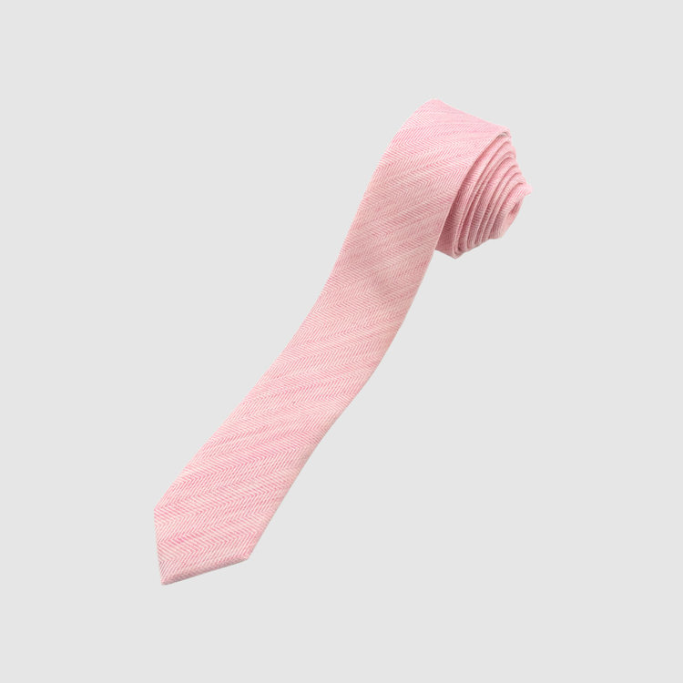 Appaman Appaman Kids Tie - PINK HERRINGBONE - Size: S/M