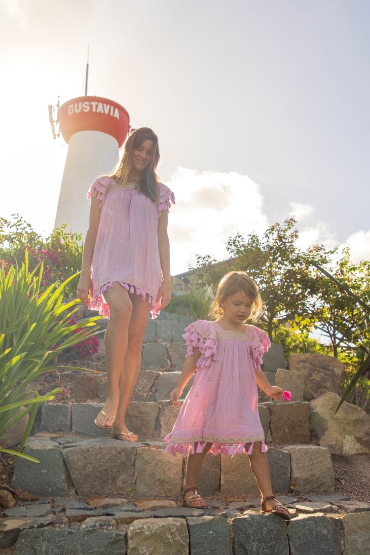 Mer St. Barth Mer St. Barth Womens Mini Sandrine Dress - Rose Gold