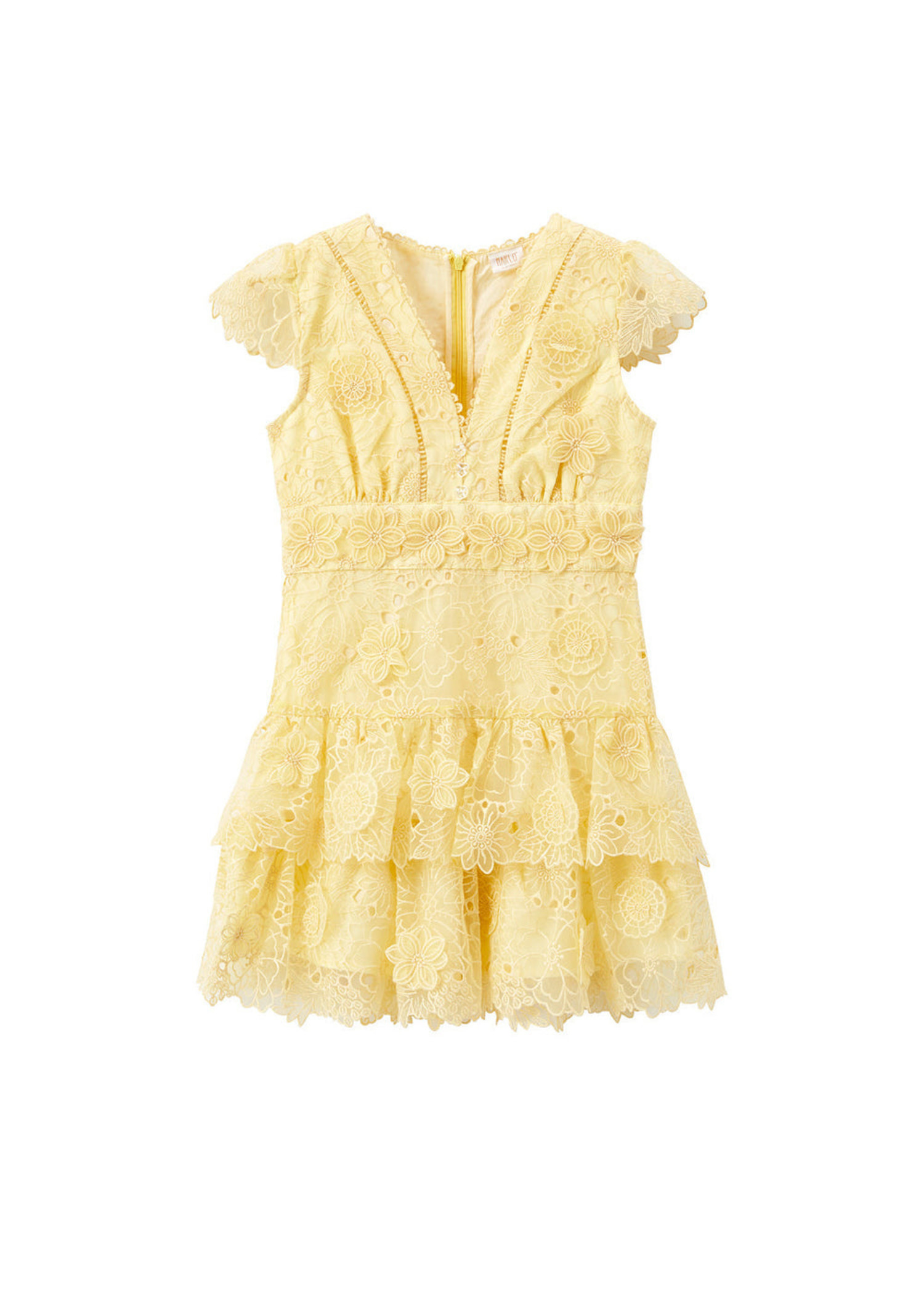 Marlo Junior Mia Lace Dress - Yellow Turtle