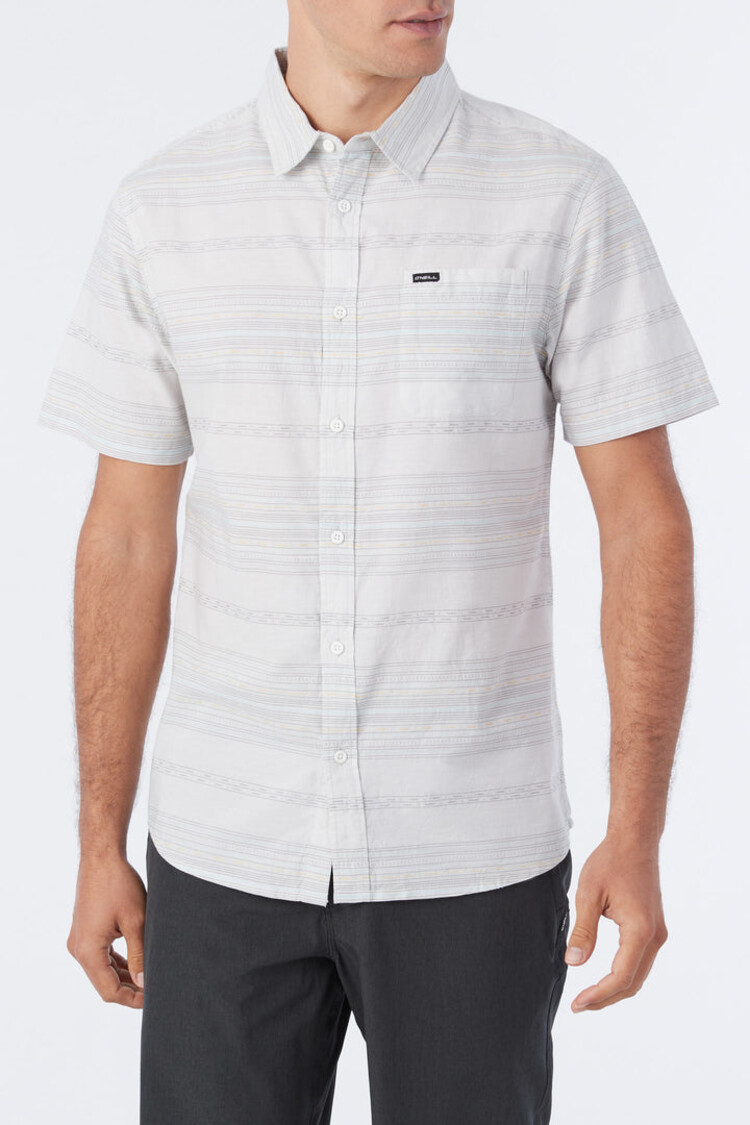 O'Neill O'Neill Mens Seafaring Stripe Standard Button Down - WHT S