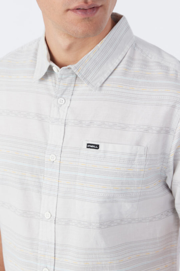 O'Neill O'Neill Mens Seafaring Stripe Standard Button Down - WHT S