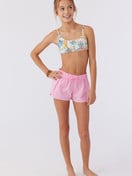 O'Neill Junior Girls Lane Solid Stretch Boardshorts 2 - Yellow Turtle