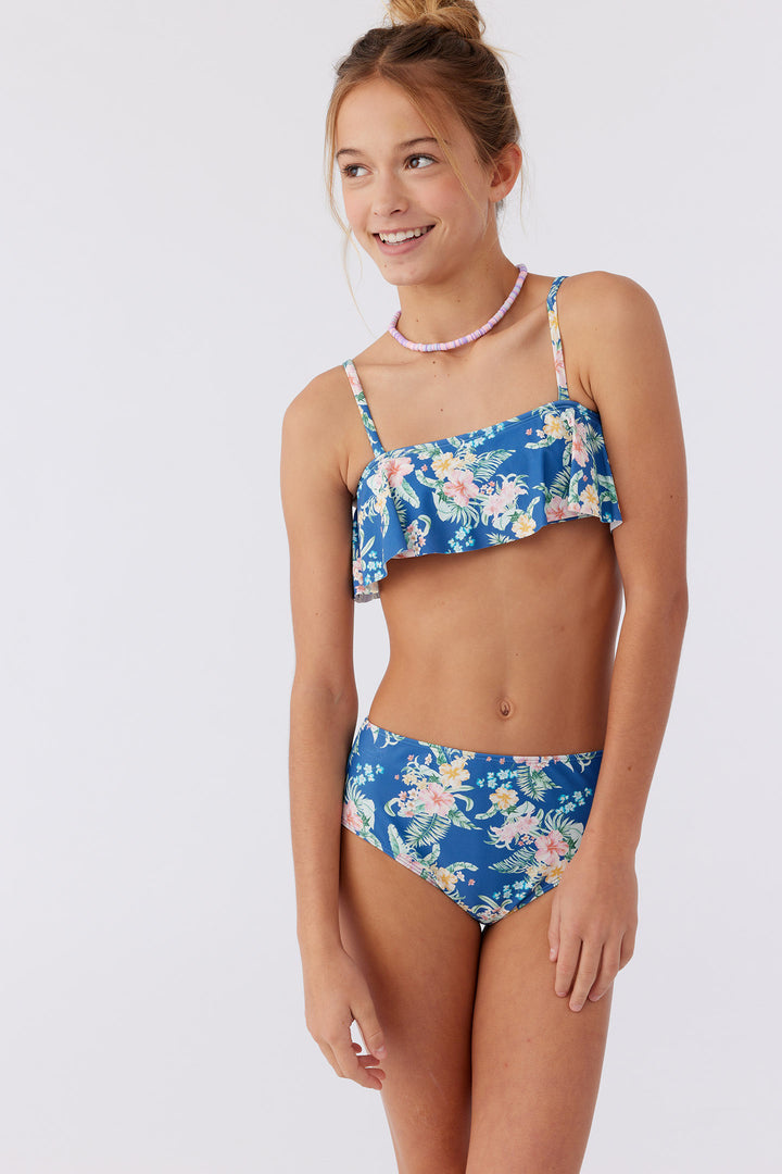 Juniors' Ruffle Bralette Bikini Top 
