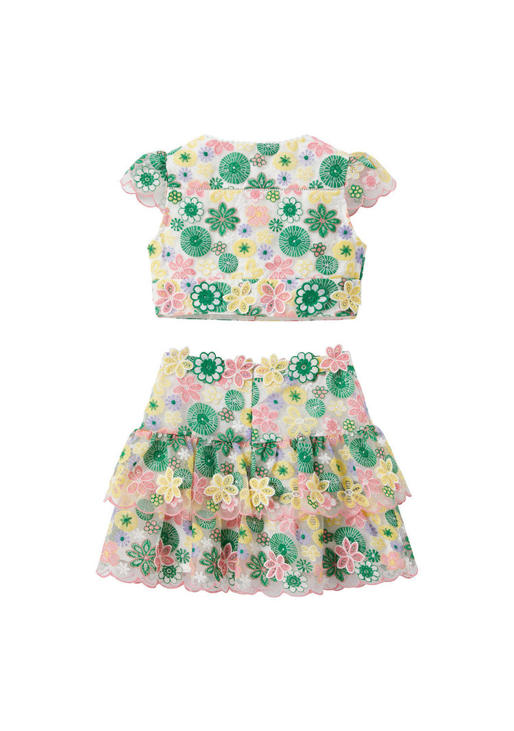 Marlo Kids Agathe Embroidered Top - FLORAL