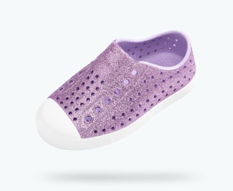 Native Shoes Native Shoes JEFFERSON BLING KIDS SHOES - Powder/Shell White