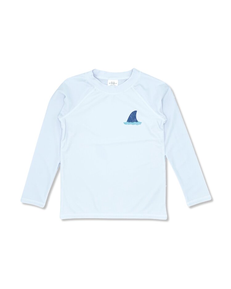 Feather 4 Arrow Feather 4 Arrow - Baby Fin Long Sleeve Rash Top - WHT