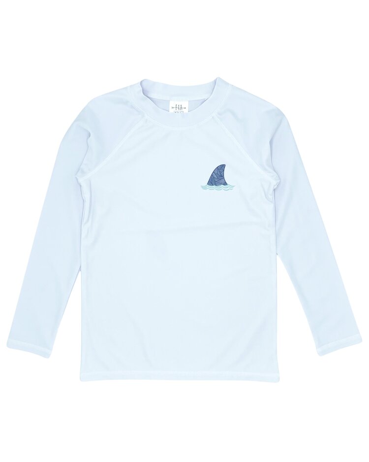 Feather 4 Arrow Feather 4 Arrow - Kids Fin Long Sleeve Rash Top - WHT