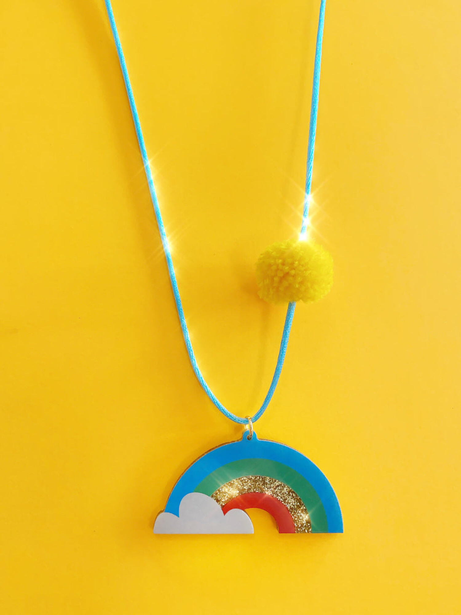 Gunner & Lux - Rainbows Are Awesome Necklace - Yellow Turtle