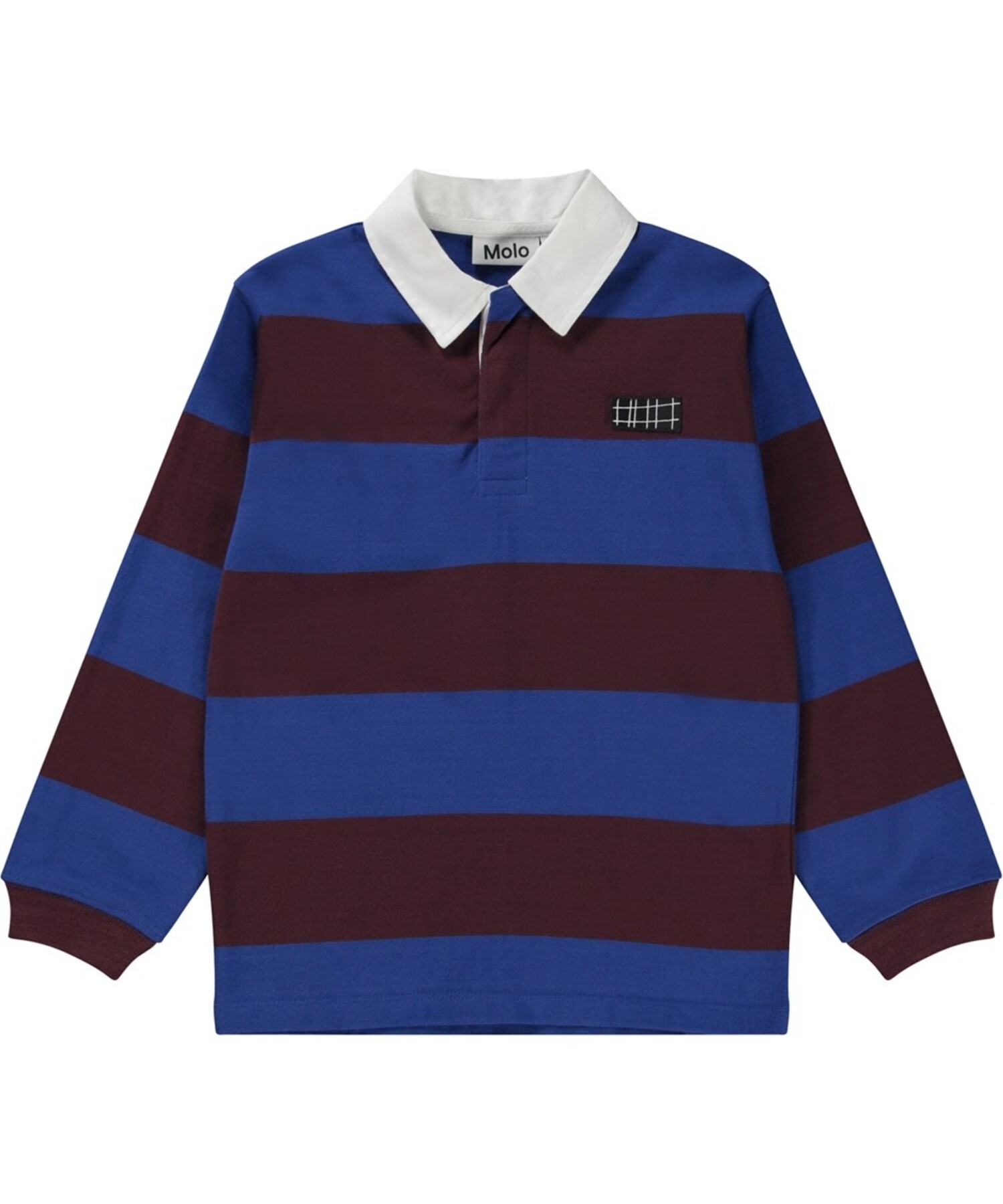 Relz Wide Stripe Long Sleeve Polo T-Shirt by Molo