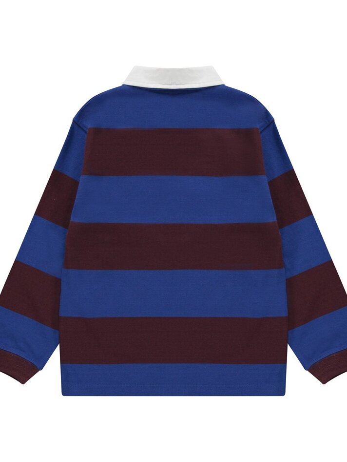 Relz Wide Stripe Long Sleeve Polo T-Shirt by Molo