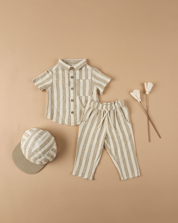 Rylee + Cru Rylee & Cru Baby Skater Hat - AUTUMN STRIPE