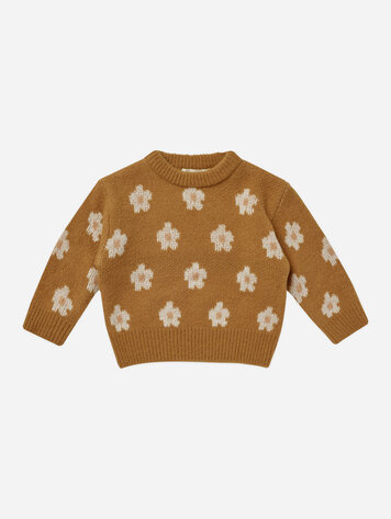 Rylee & Cru Baby Knit Pullover - DAISY FLEUR - Yellow Turtle