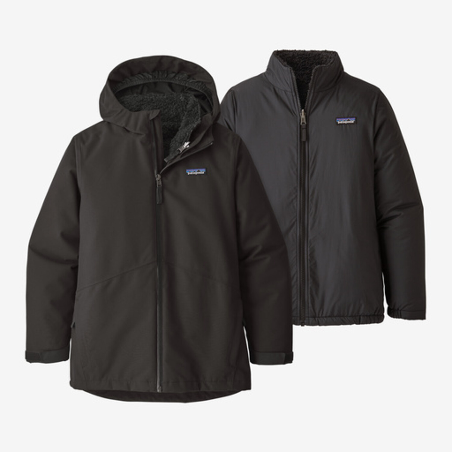 Patagonia Kids 4-in-1 Drop Tail Everyday Jacket - BLK - Yellow Turtle