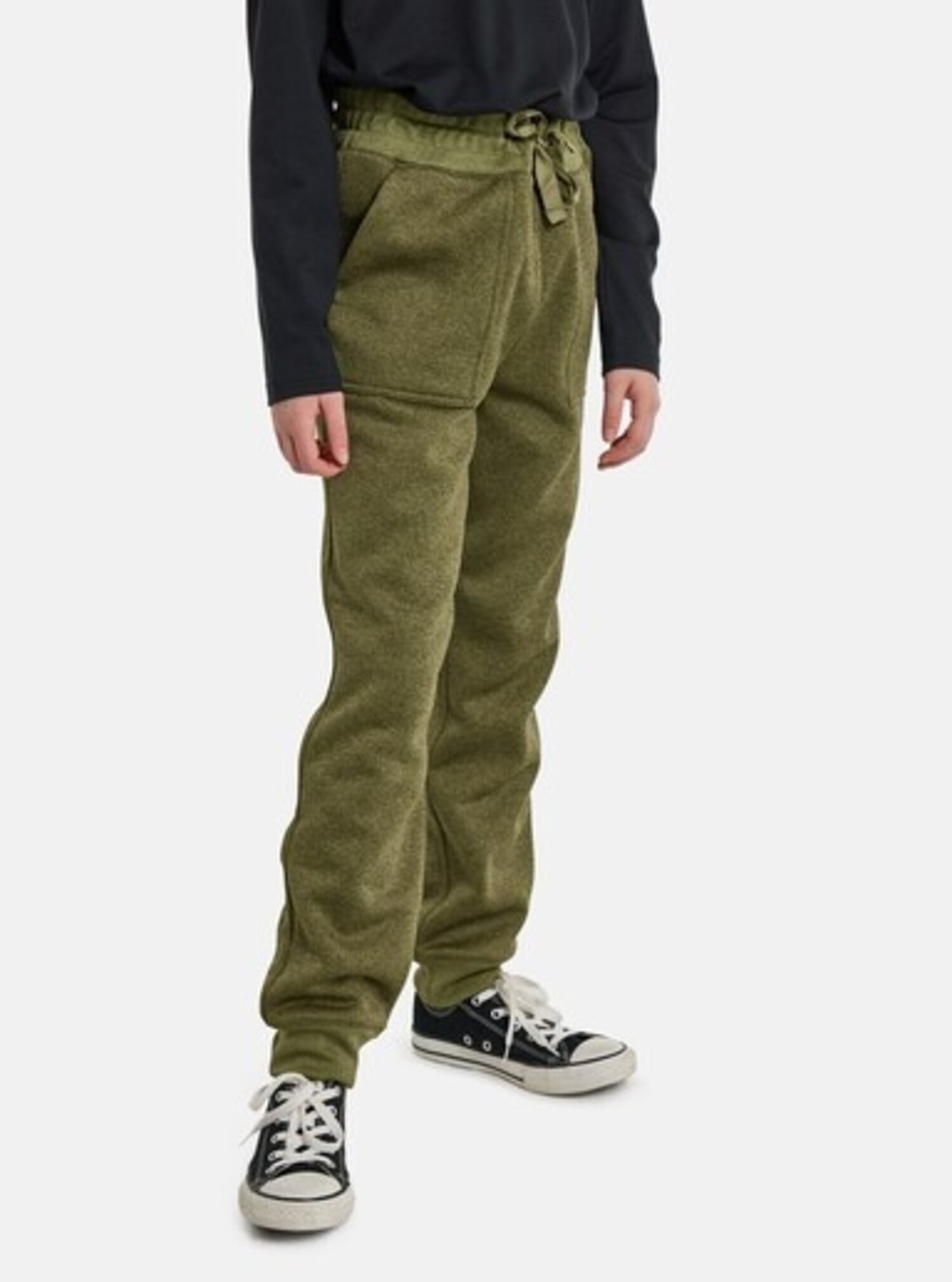 Burton Kids Oak Fleece Pants OLIVE Yellow Turtle