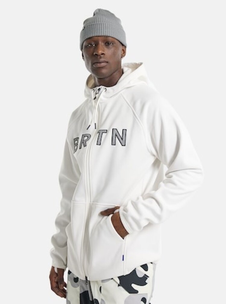 Burton Burton Mens Crown Weatherproof Full-Zip Fleece - STOUT WHITE