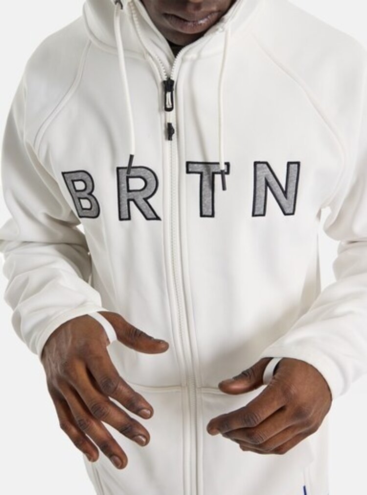 Burton Burton Mens Crown Weatherproof Full-Zip Fleece - STOUT WHITE