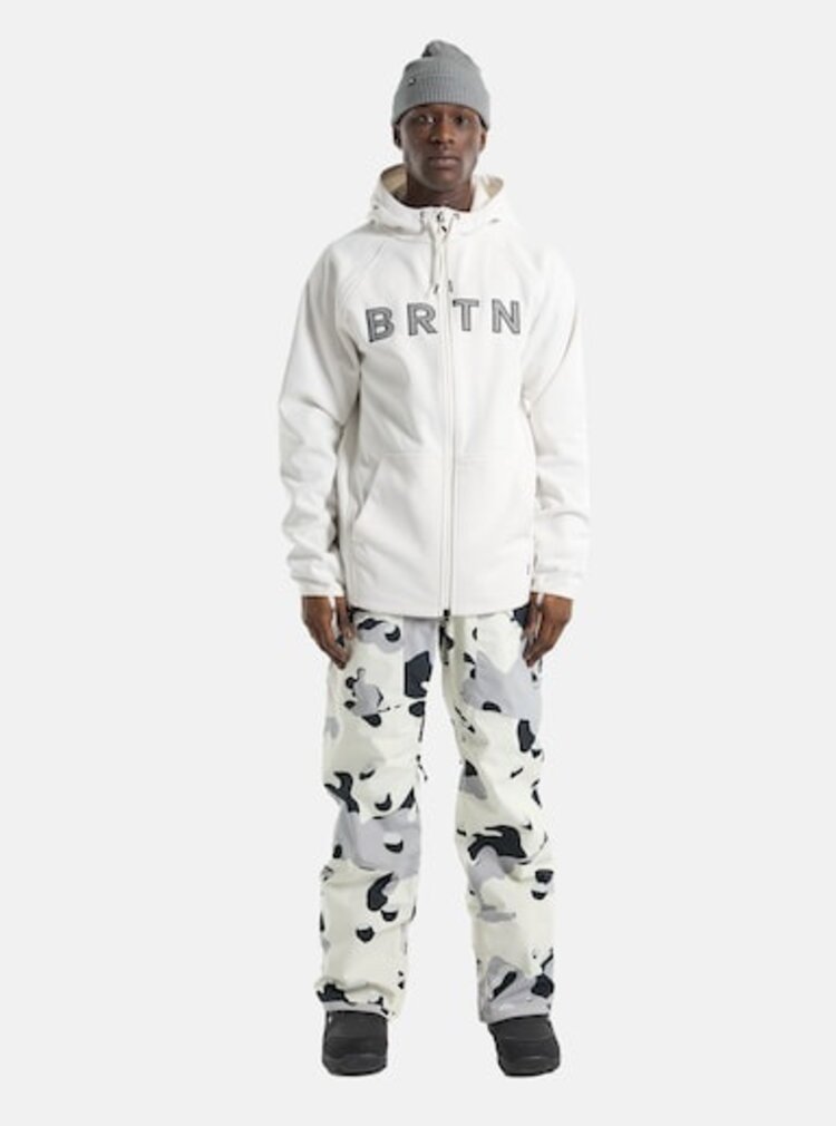 Burton Burton Mens Crown Weatherproof Full-Zip Fleece - STOUT WHITE