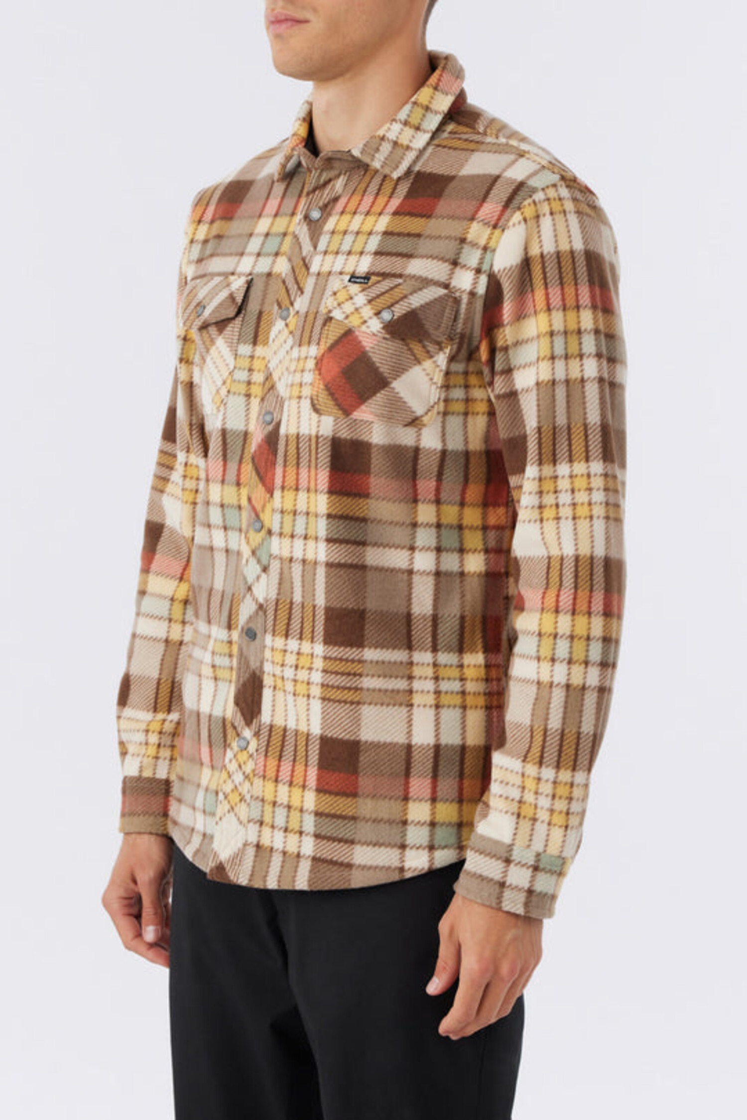 O'Neill Clothing Glacier Plaid Superfleece Shirt Jacket for Men in