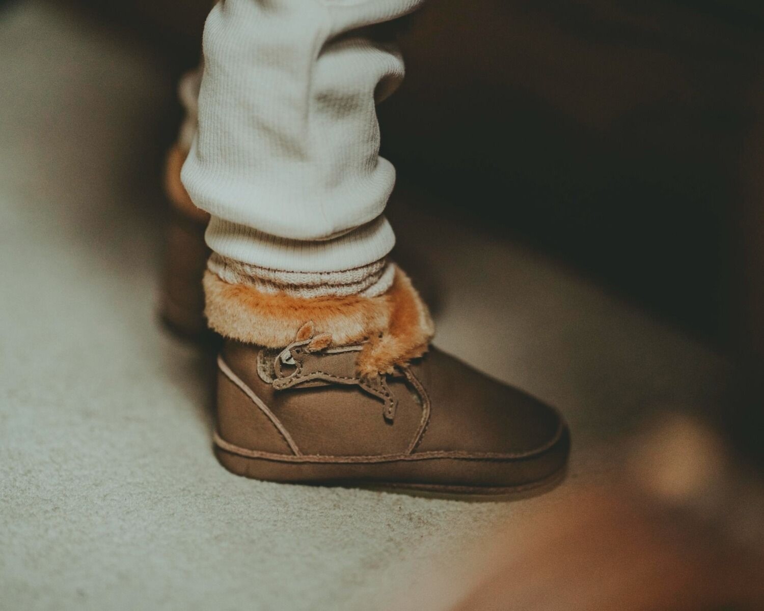 Donsje Twisi Lining - Squirrel - TRUFFLE NUBUCK - Yellow Turtle