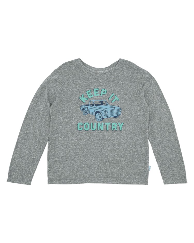 Feather 4 Arrow Feather 4 Arrow Junior Long Sleeve Keep it Country Tee - HEATHER GRAY