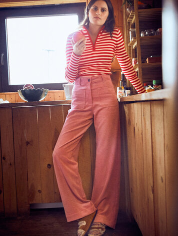 INDEE INDEE Jr Only Cord Pants - PINK