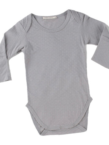 Tane Organics Inc Tane Baby Pointelle Onsie W/ Handcover - GRY