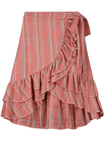 Poppet & Fox Kids Frilled Faux Wrap Stripe Skirt - SMN