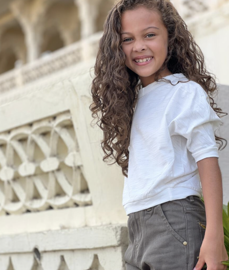 Poppet & Fox Kids Batwing Tee - CREAM