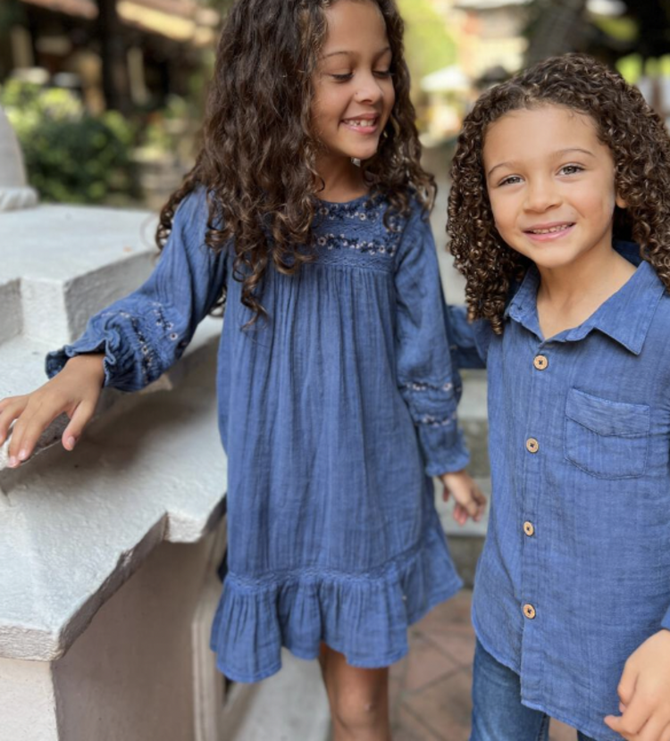 Poppet & Fox Junior Collared Shirt - INDIGO