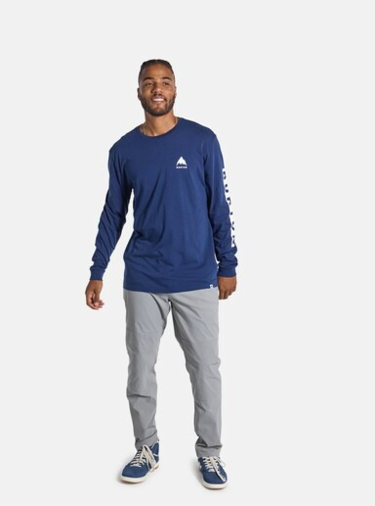 Burton Men's Elite Long Sleeve T-Shirt - DRESS BLUE - Yellow
