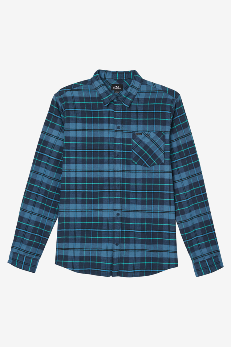 O'Neill O'Neill Junior Redmond Plaid Stretch Flannel - STB L (14/16)