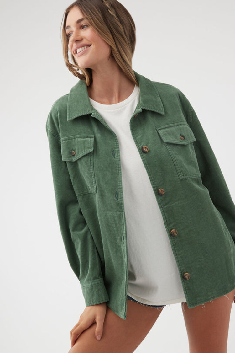 O'Neill O'Neill Women's Tidal Corduroy Button-Up Jacket - GRN
