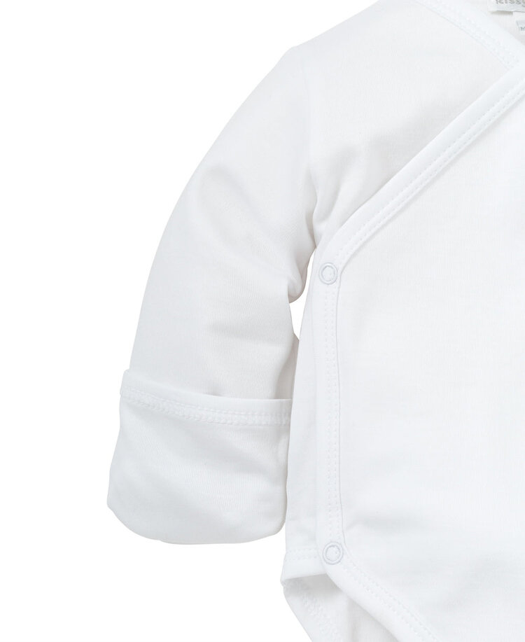 Kissy Kissy Kissy Kissy Baby Basic Long Sleeve Cross Bodysuit - WHITE