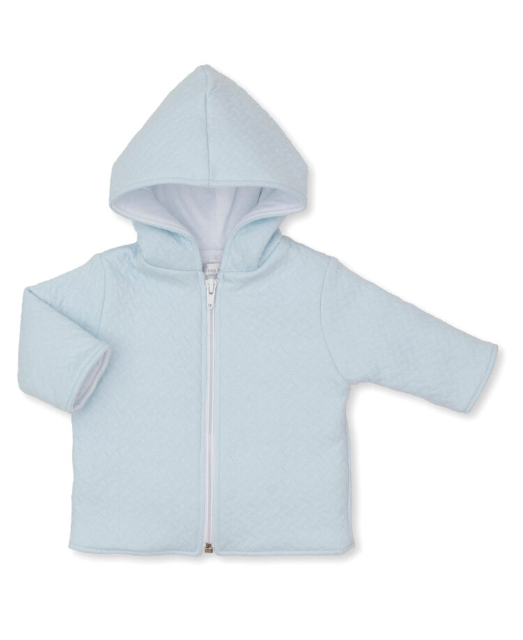Kissy Kissy Kissy Kissy Baby Jacquard Padded Zip Jacket - LIGHT BLUE