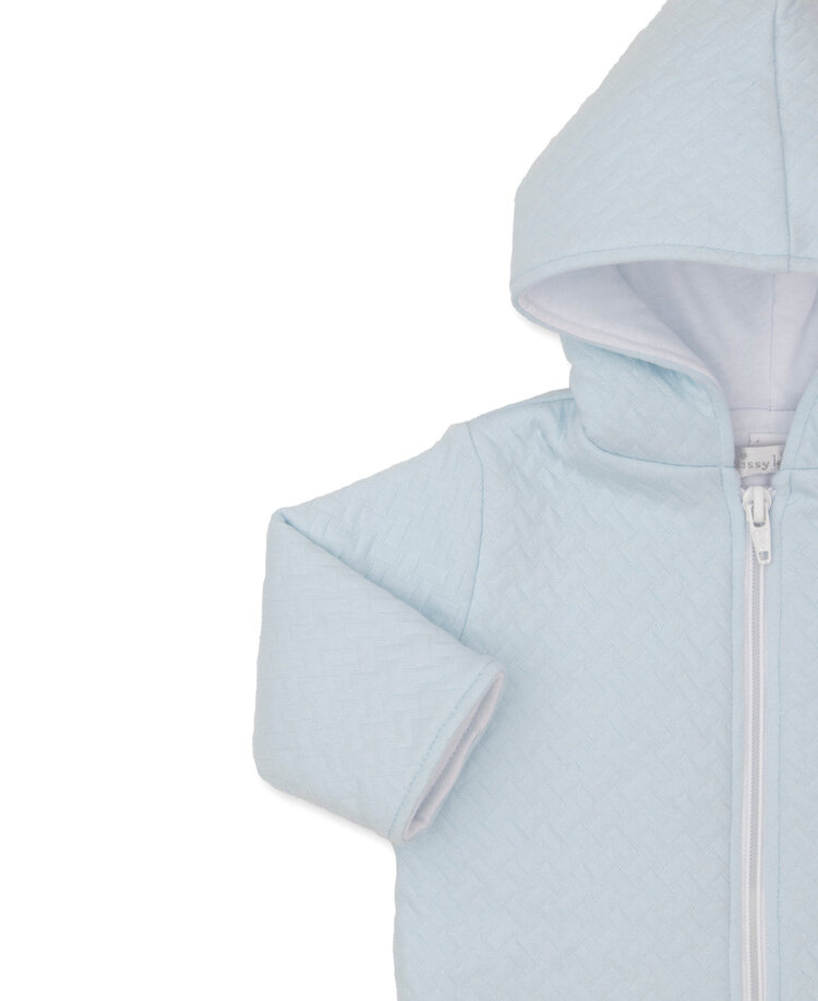 Kissy Kissy Kissy Kissy Baby Jacquard Padded Zip Jacket - LIGHT BLUE