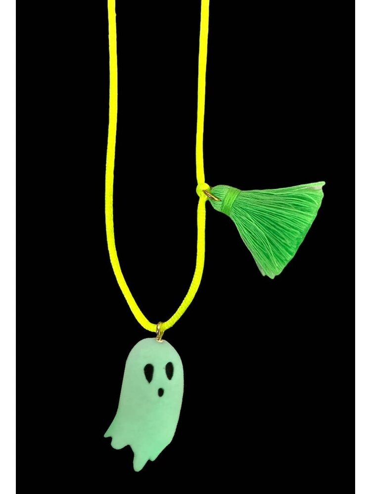 Gunner & Lux Gunner & Lux Halloween Necklace - Glow in the Dark Ghost