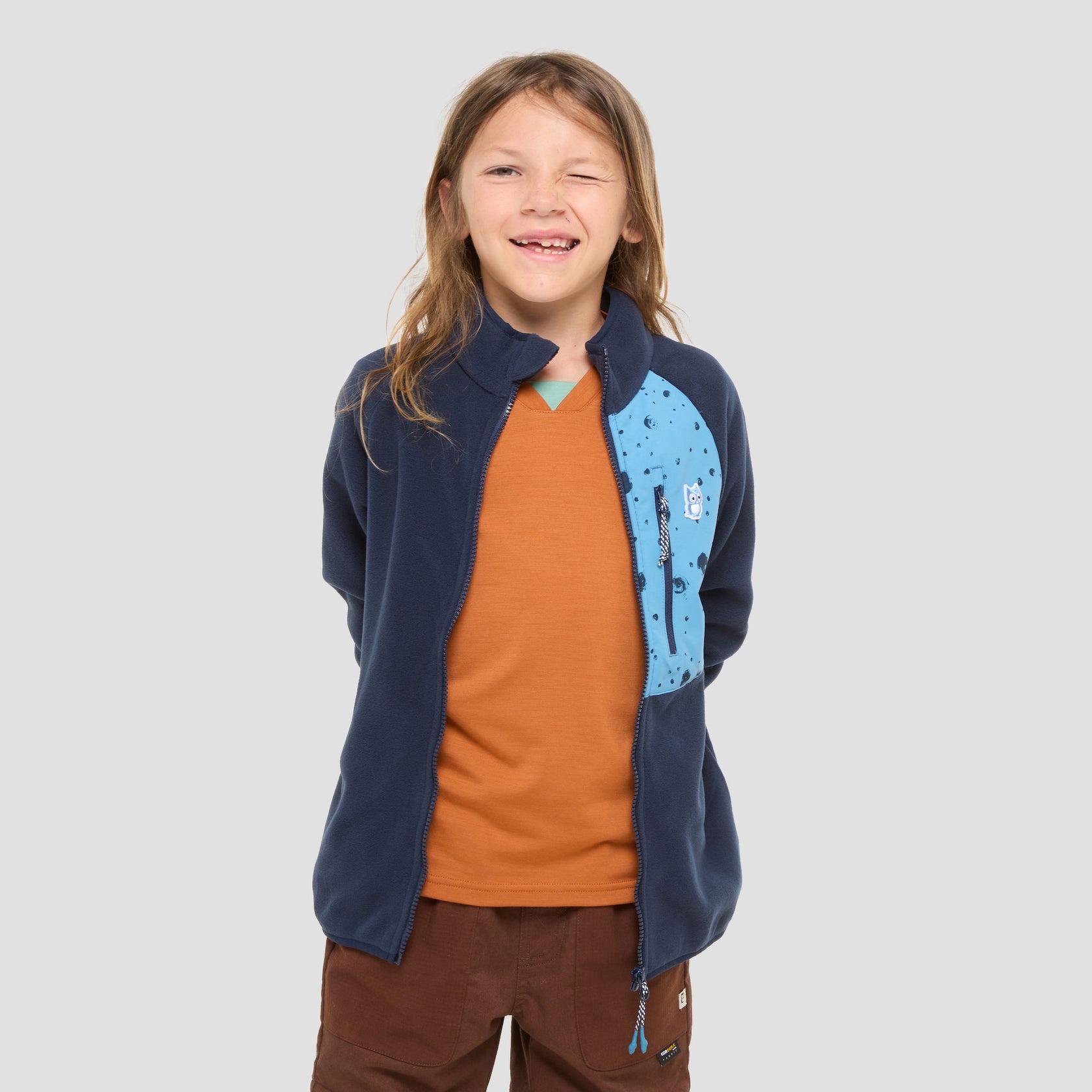 Namuk Kids Avan Bio Fleece Jacket - NAVY - Yellow Turtle