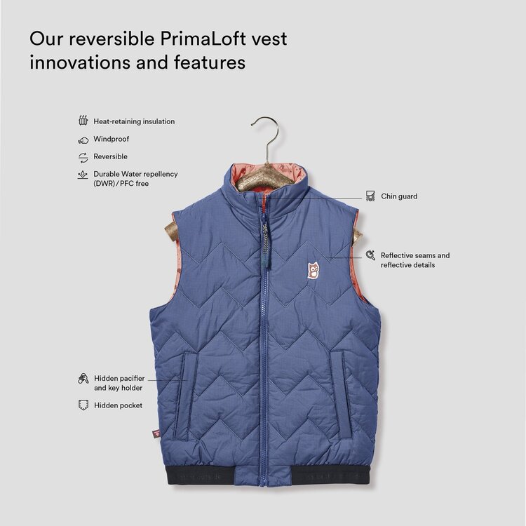 Namuk Namuk Kids Icon Reversible PrimaLoft Vest - BLUE/ROSE