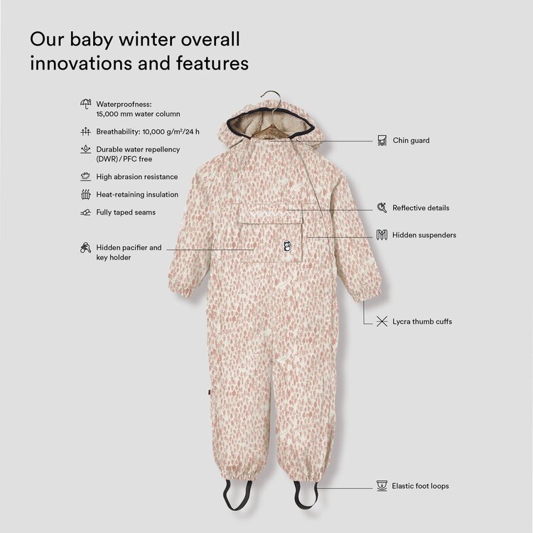 Namuk Namuk Baby Forest Zack Winter Overall - OFF WHITE