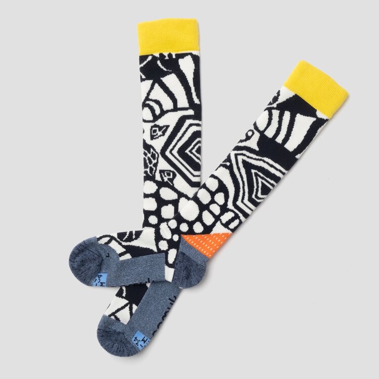 Namuk Namuk Junior Spiro Merino Ski Socks - SUPER LEMON