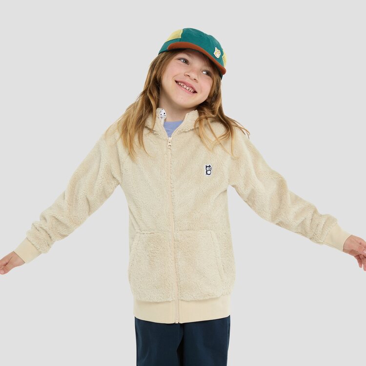 Namuk Namuk Kids Panda High Loft Fleece Zip Hoody - BEIGE