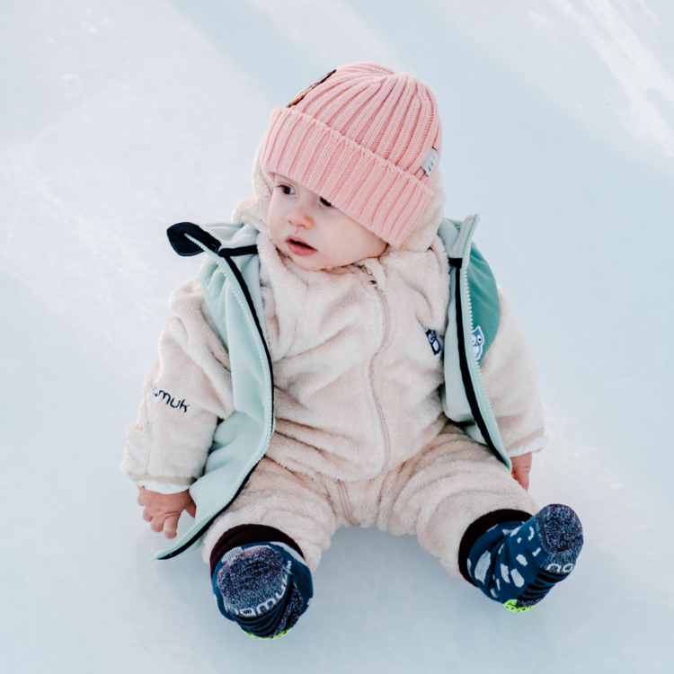 Namuk Namuk Baby Mou High Loft Fleece Overall - BEIGE