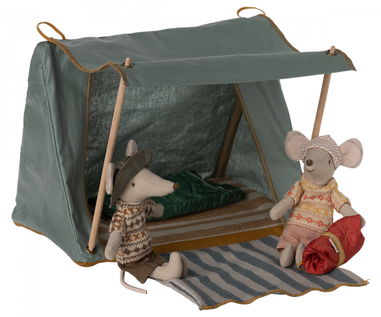 Maileg Maileg Happy Camper Tent, Mouse - MINT