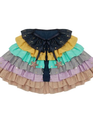 Mimi & Lula Mimi & Lula Ruffle Cape - RAINBOW